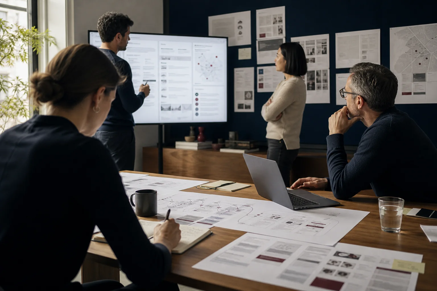 Illustrative technology planning scene